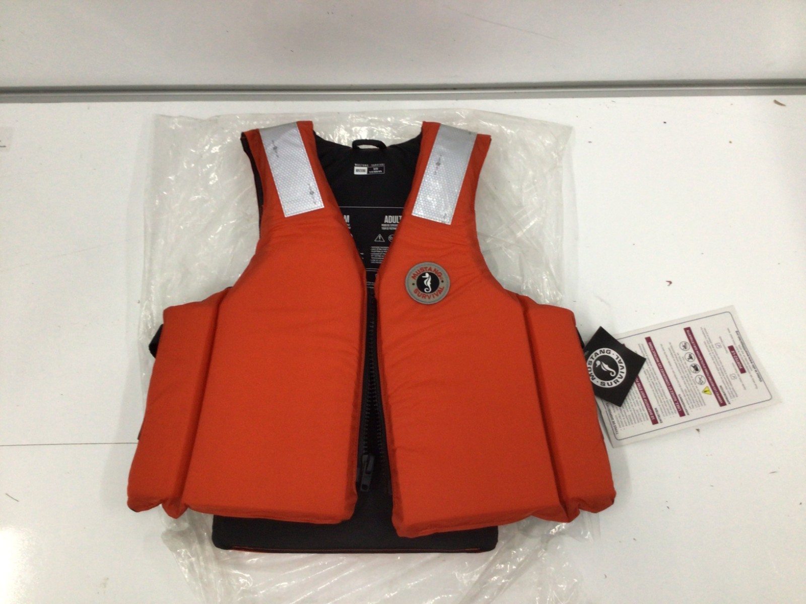 MUSTANG SURVIVAL MV3196T2-2-M Survival Vest Size Medium, 818HE3, Level 70, ORG