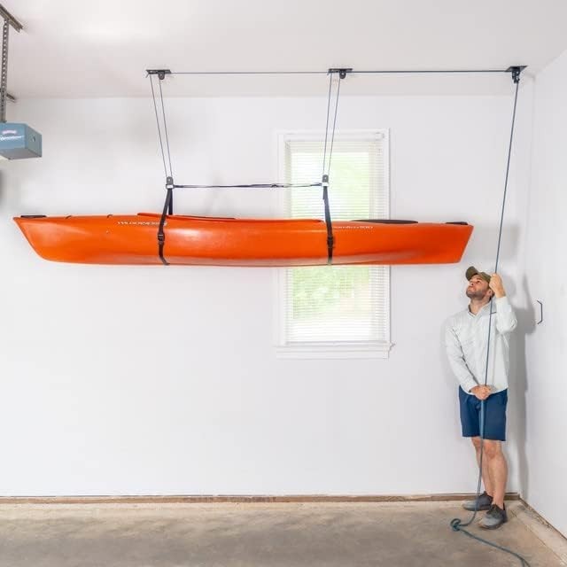Heavy-Duty Kayak Hoist – 150 lbs Capacity Overhead Storage for 10-14 ft Ceilings