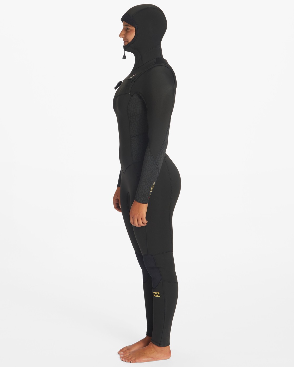 Billabong Synergy Hooded Chest Zip 5/4mm Wetsuit Womens 10 Wild Black ABJW200100
