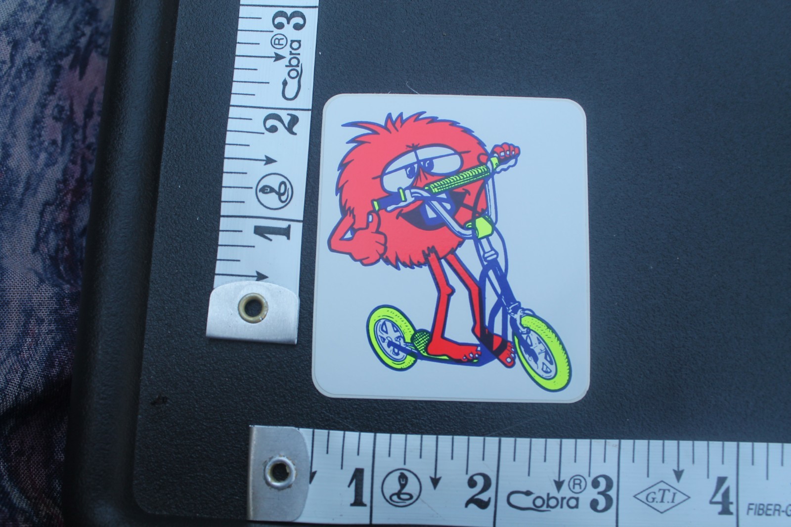 Scooter Bubble Gun Surf Wax Monster Neon Orange 80’s V8B Vintage Surfing STICKER