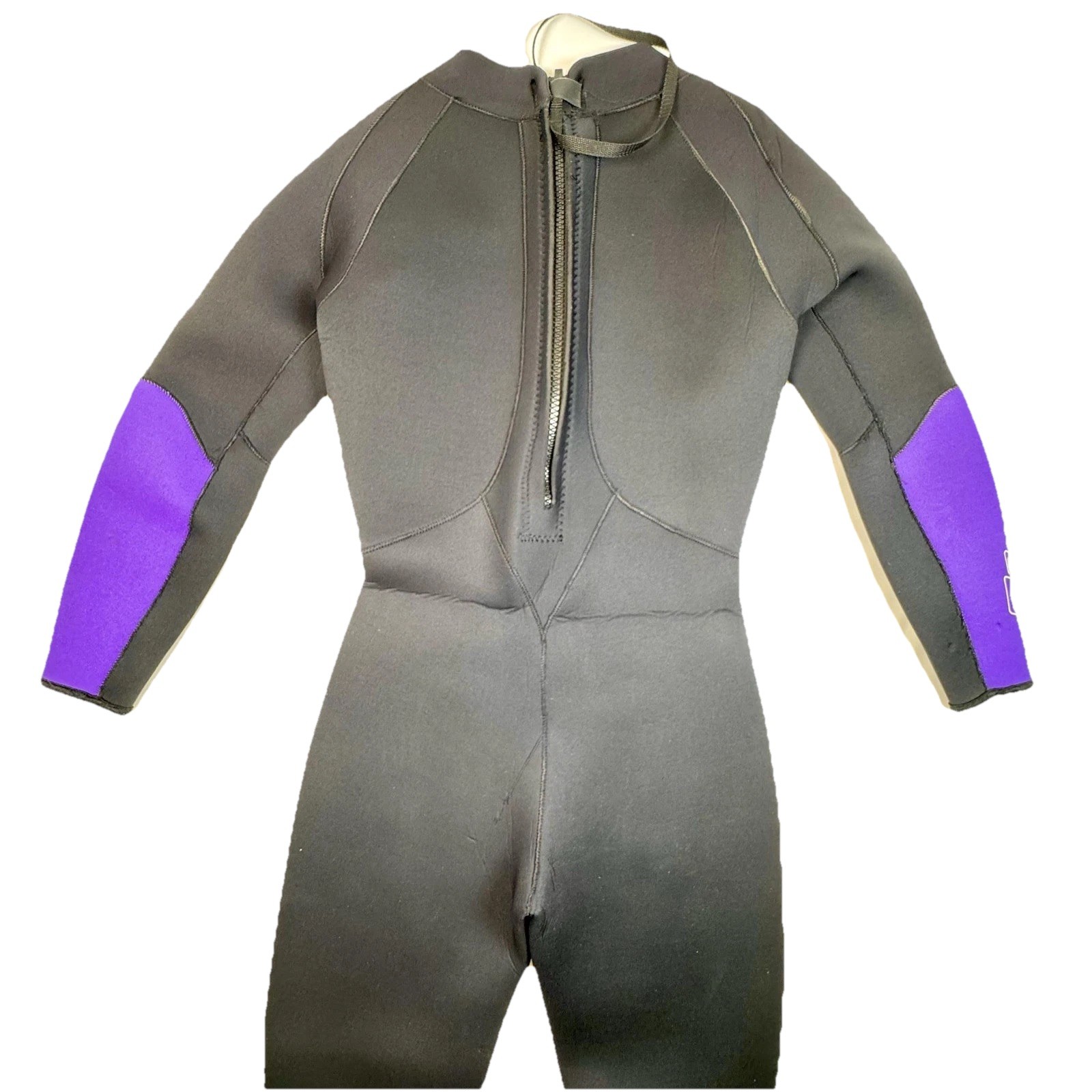 Deep See Power Flex 5/4/3mm Wetsuit Full Sleeve Black Purple Surf Dive Suit