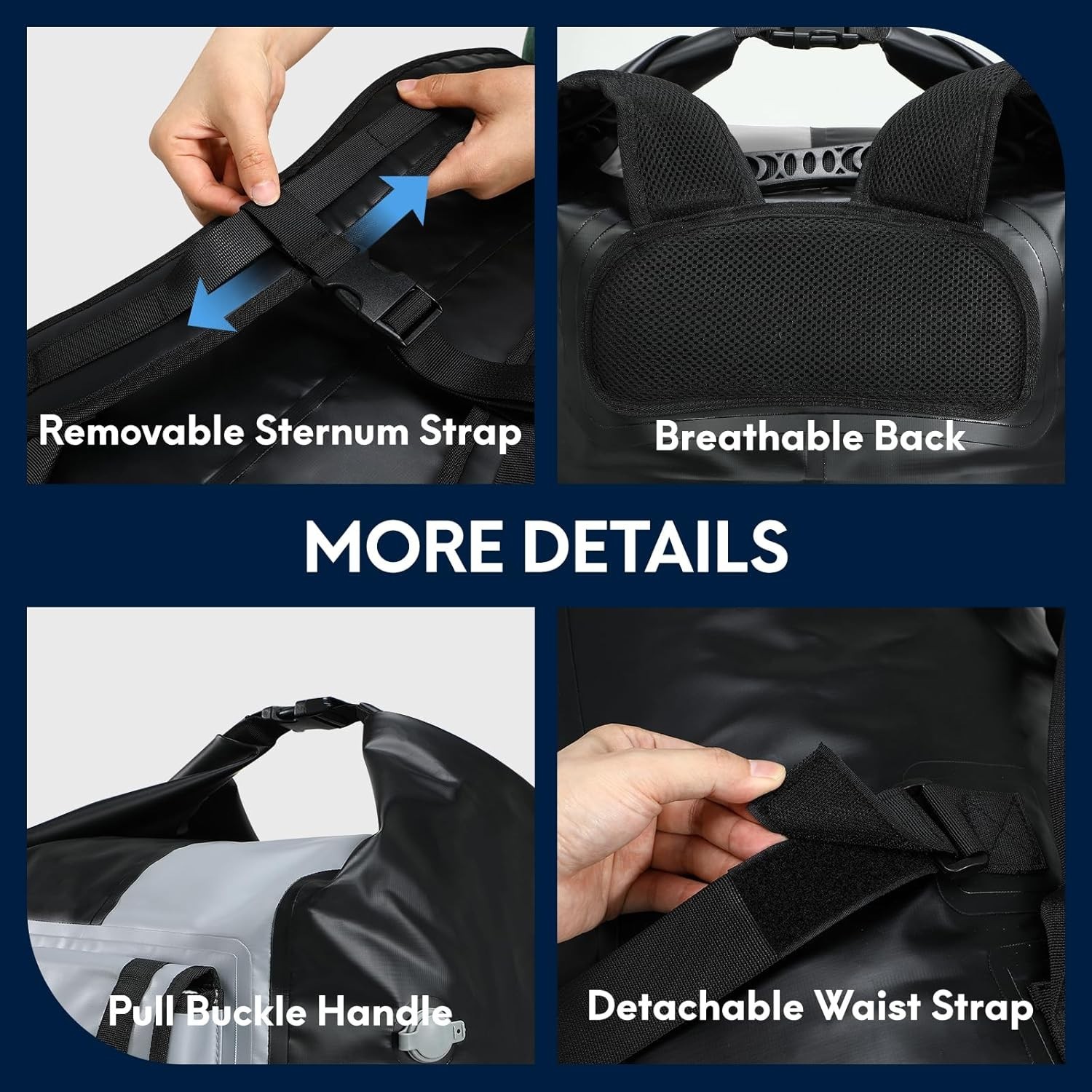Waterproof Backpack Roll Top Dry Bag Kayak Dry Backpack for Outdoor Dry Pack …