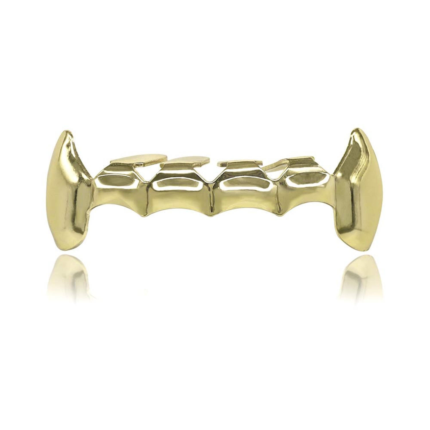 24K Gold Plated Grillz Bottom Vampire Fangs Grill Hip Hop Teeth Caps + Extra …