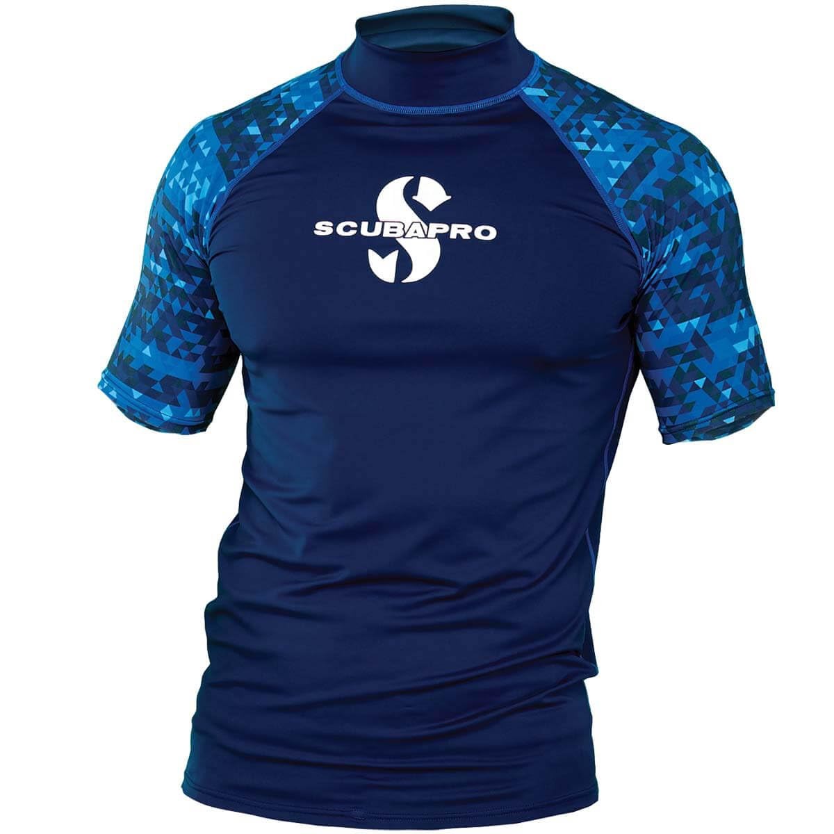 Men’s UPF50 Short-Sleeve Rash Guard, L, Aegean