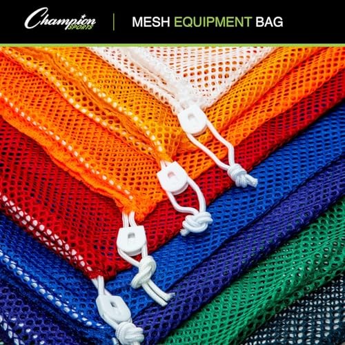 Mesh Equipment Bag – Heavy-Duty Nylon Drawstring Bag with Lock 12″ x 18″ Blue