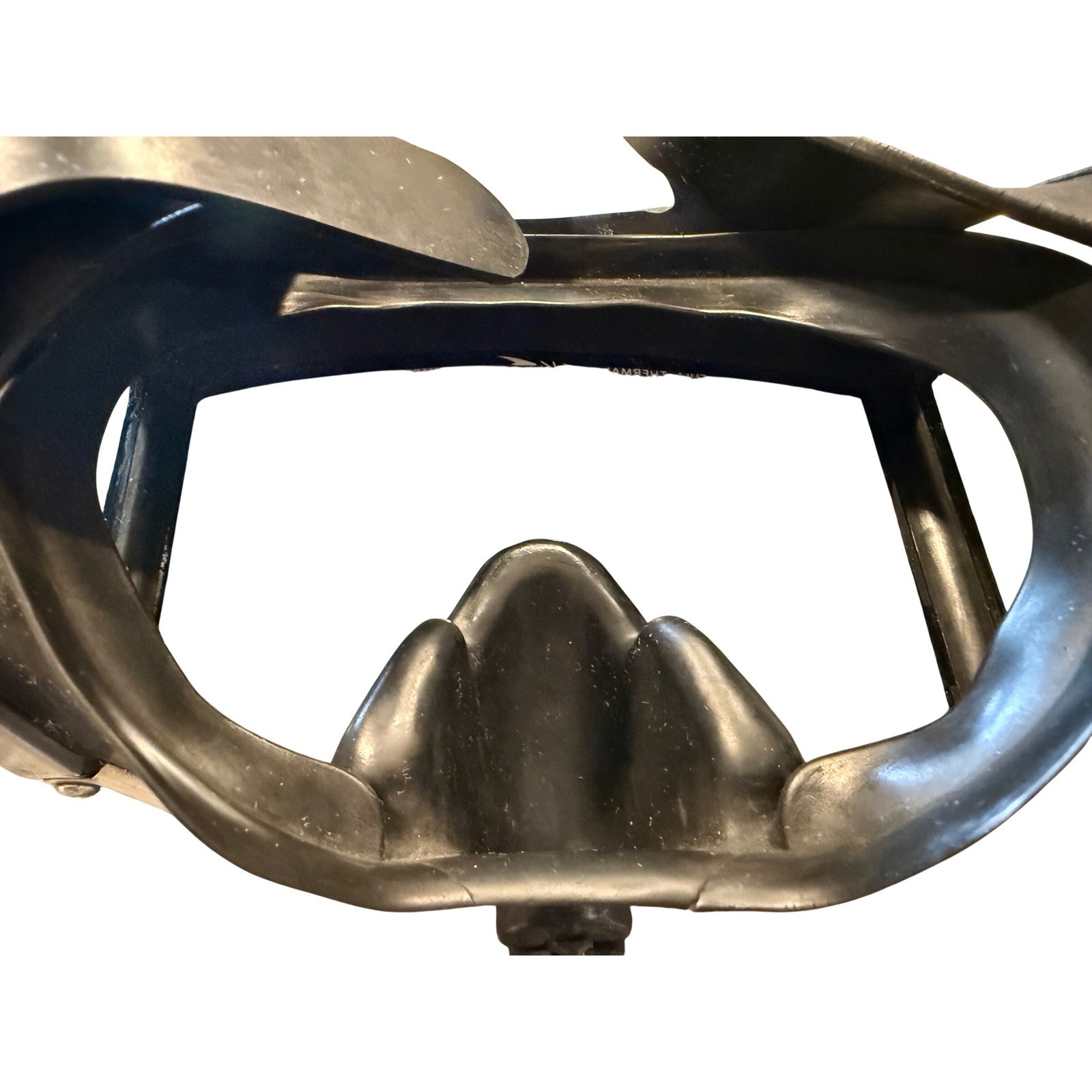 Kinugawa Vintage Scuba Diving Mask Stainless Steel Frame Black Rubber Japan