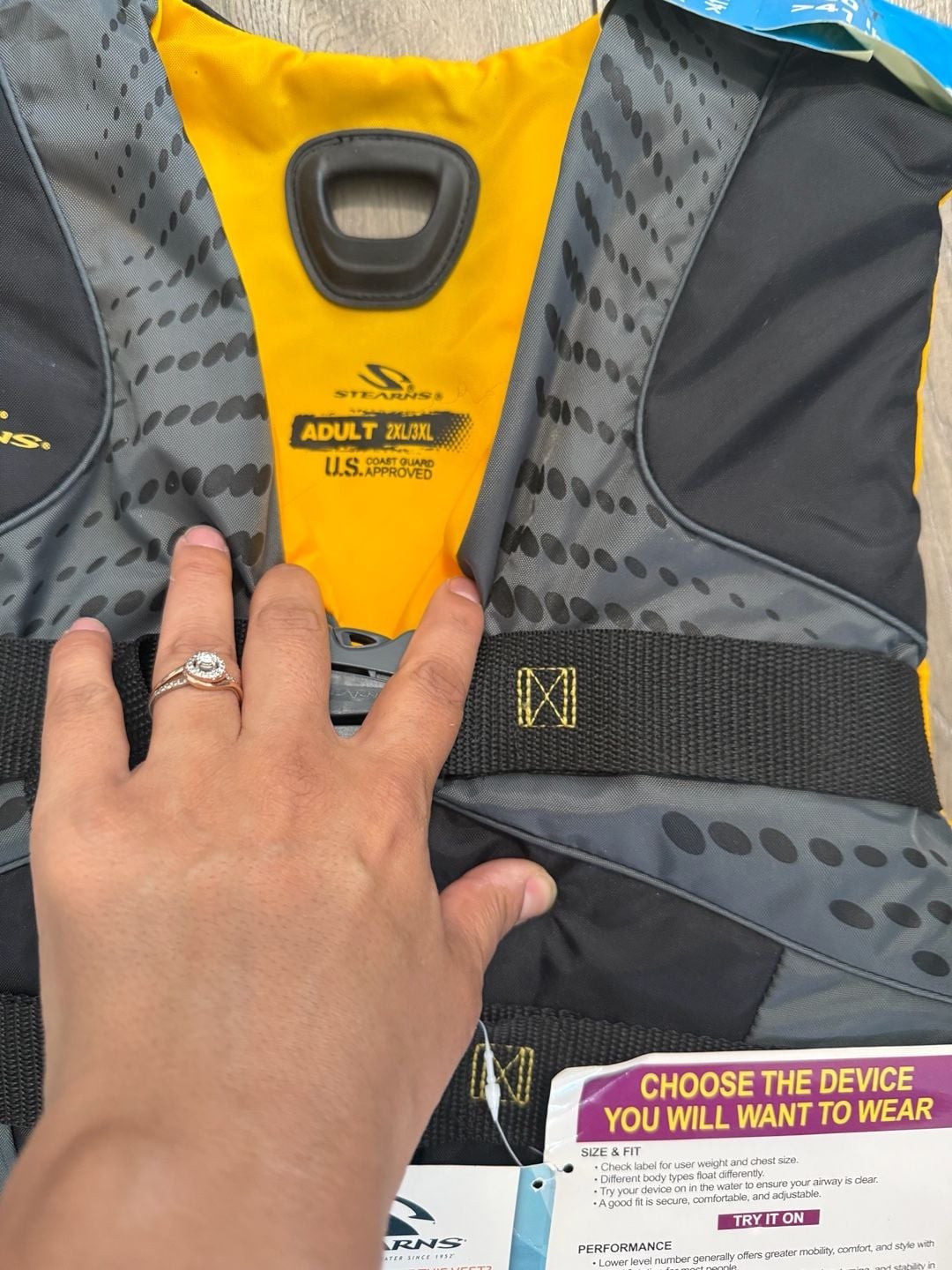 Stearns Infinity Series Antimicrobial Nylon Life Jacket, Adult 2XL/3XL