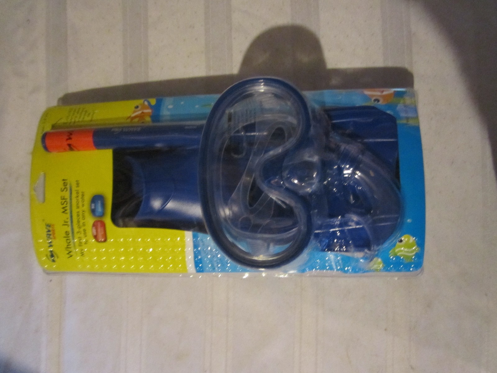 NEW Wave Fins, Snorkel Mask 3 Piece Set, Blue, Whale Jr MSF, Ages 3-6 swimming