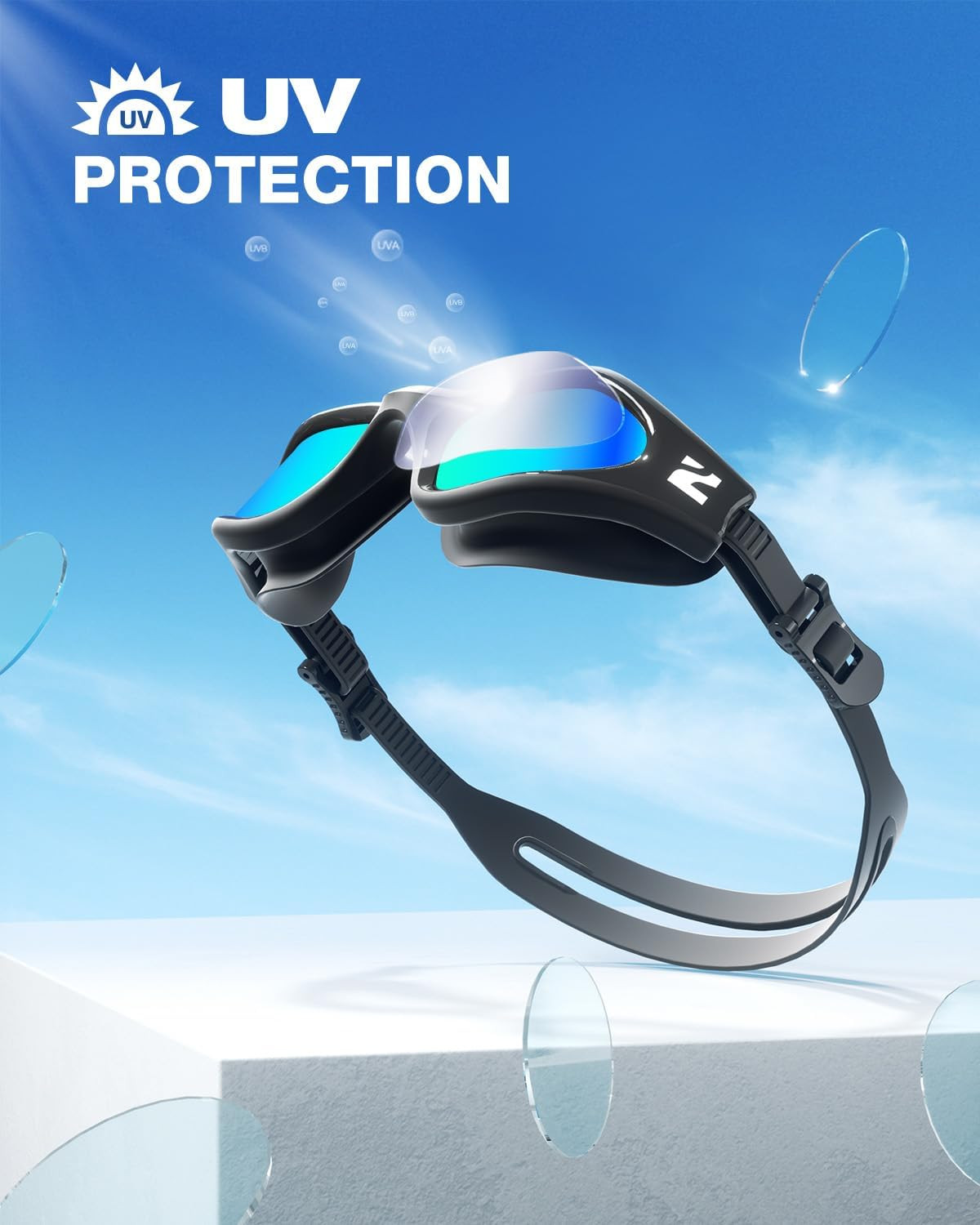 Gafas natacion con gorro antiniebla comodo para adultos hombres y mujeres