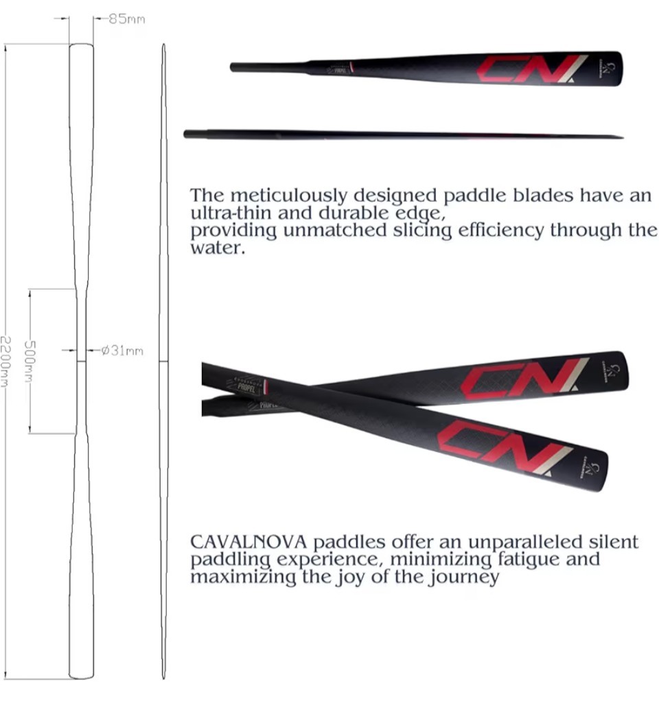 CAVALNOVA Greenland Paddle 220cm/86.6 in, 590g /1.3 lb Extremely Lightweight…