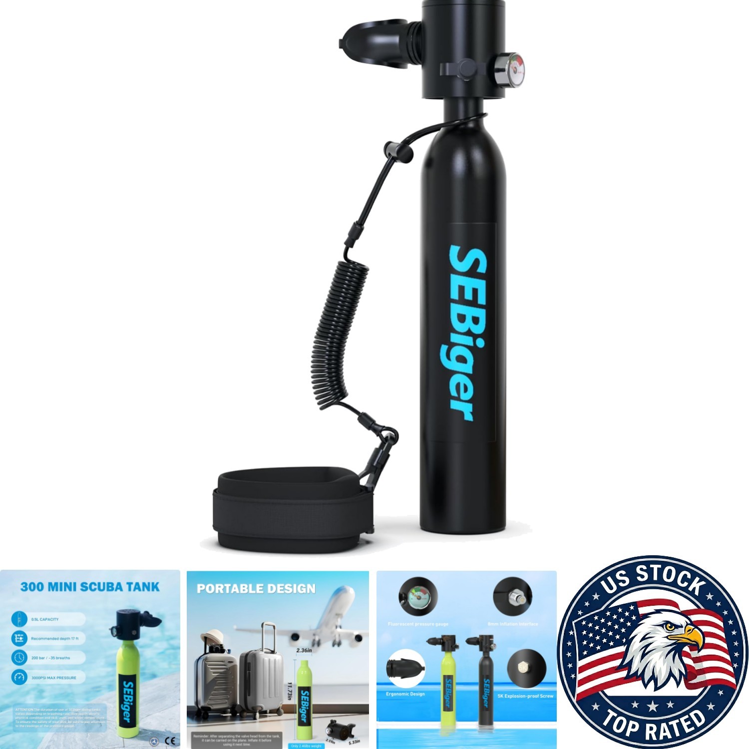 Lightweight 0.5L Scuba Pony Bottle – Ultimate Companion for Divers & Adventurers