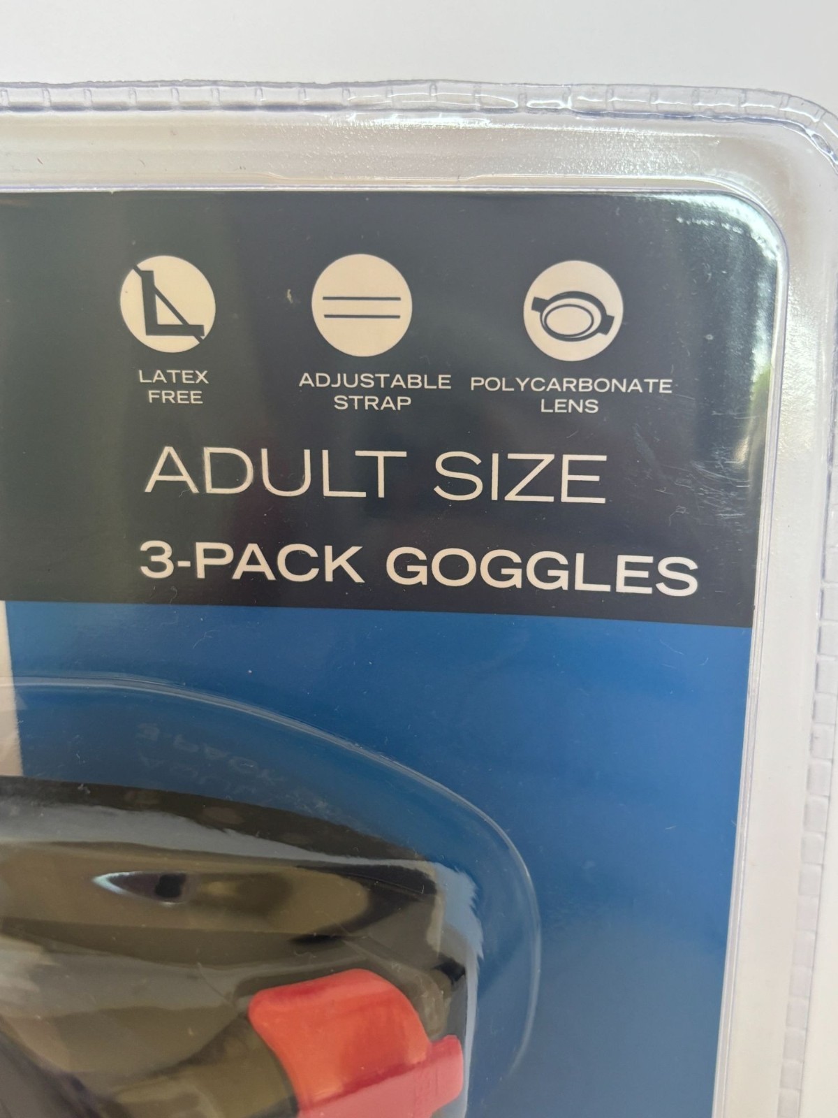 Nautica Swimming Goggles Adult 3 Pack Adjustable Strap Polycarbonate Lens Pool