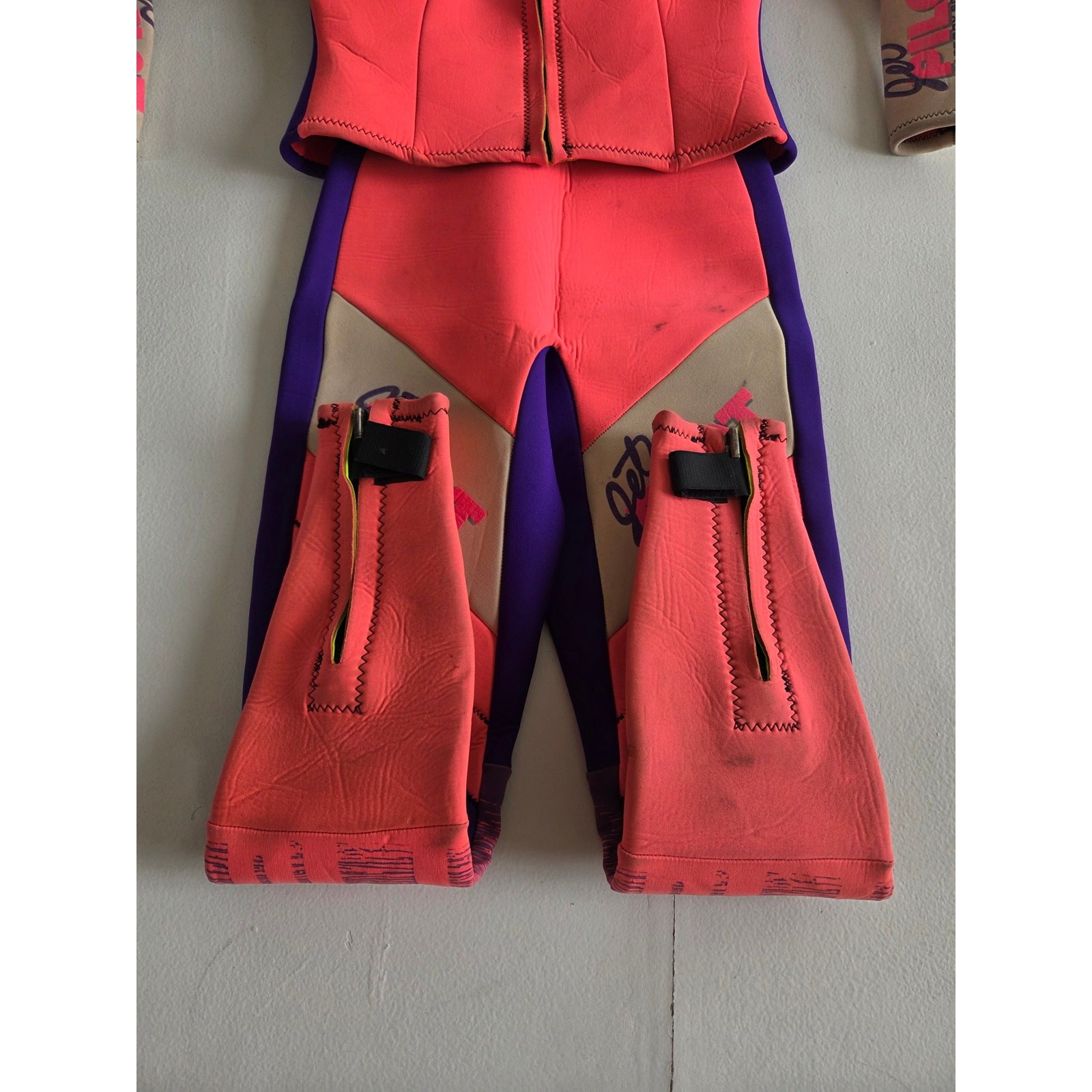 Vintage Jet Pilot Factory Squadron 2 Piece Wetsuit Set Womens 10 Made USA 90s