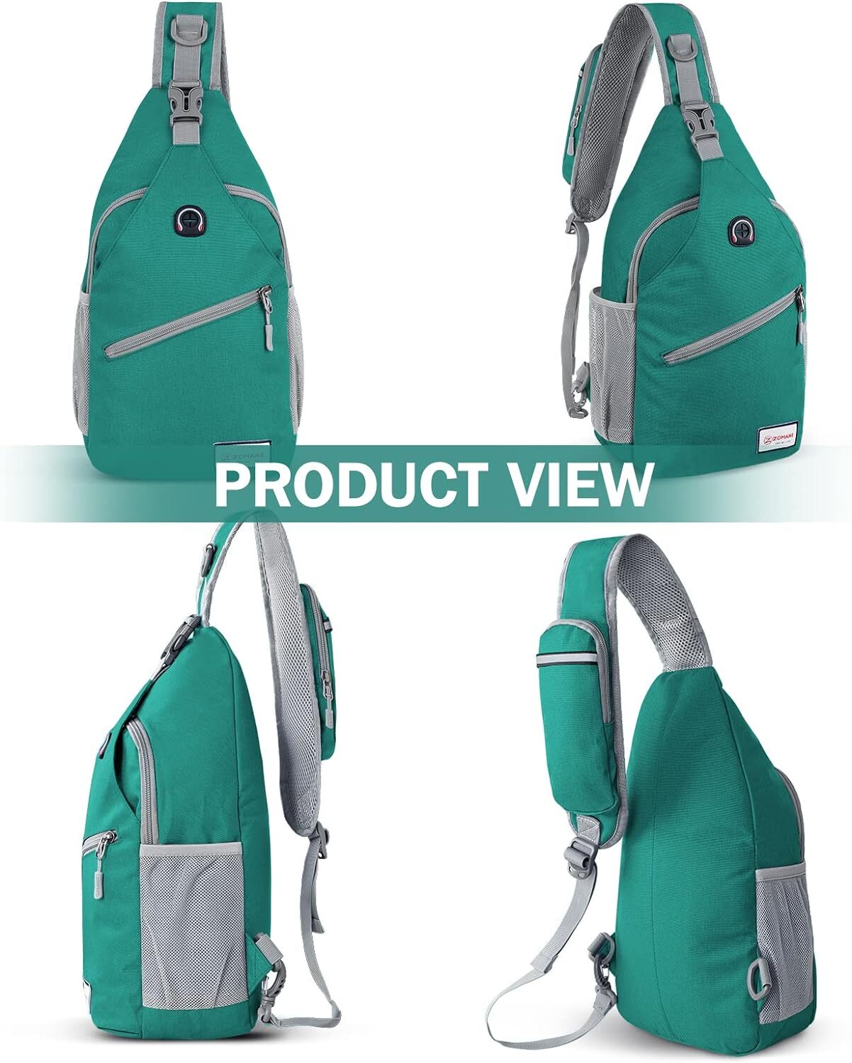ZOMAKE Sling Bag for Women Men:Small Crossbody Backpack Army Green(new)