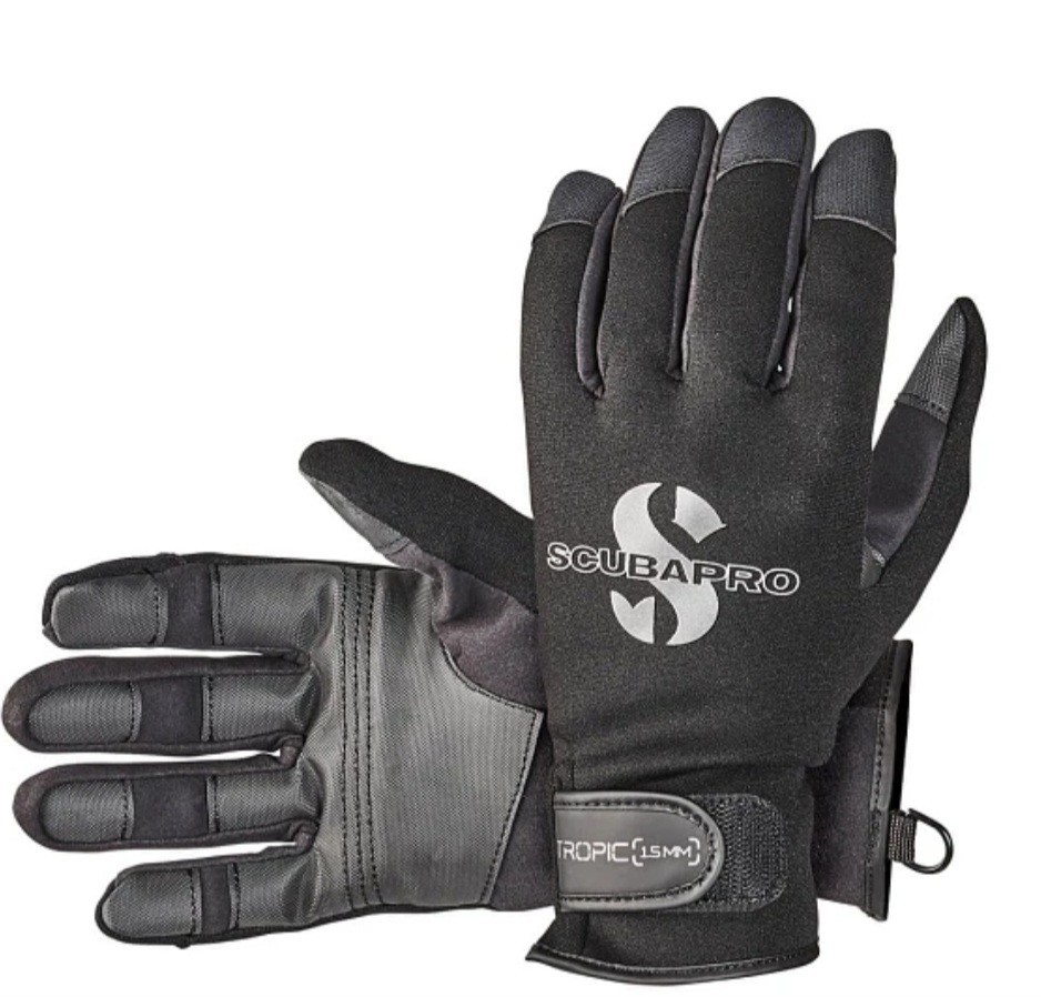BRAND NEW W/TAGS SCUBAPRO TROPIC DIVE GLOVES 1.5mm, Black, FREE SHIPPING