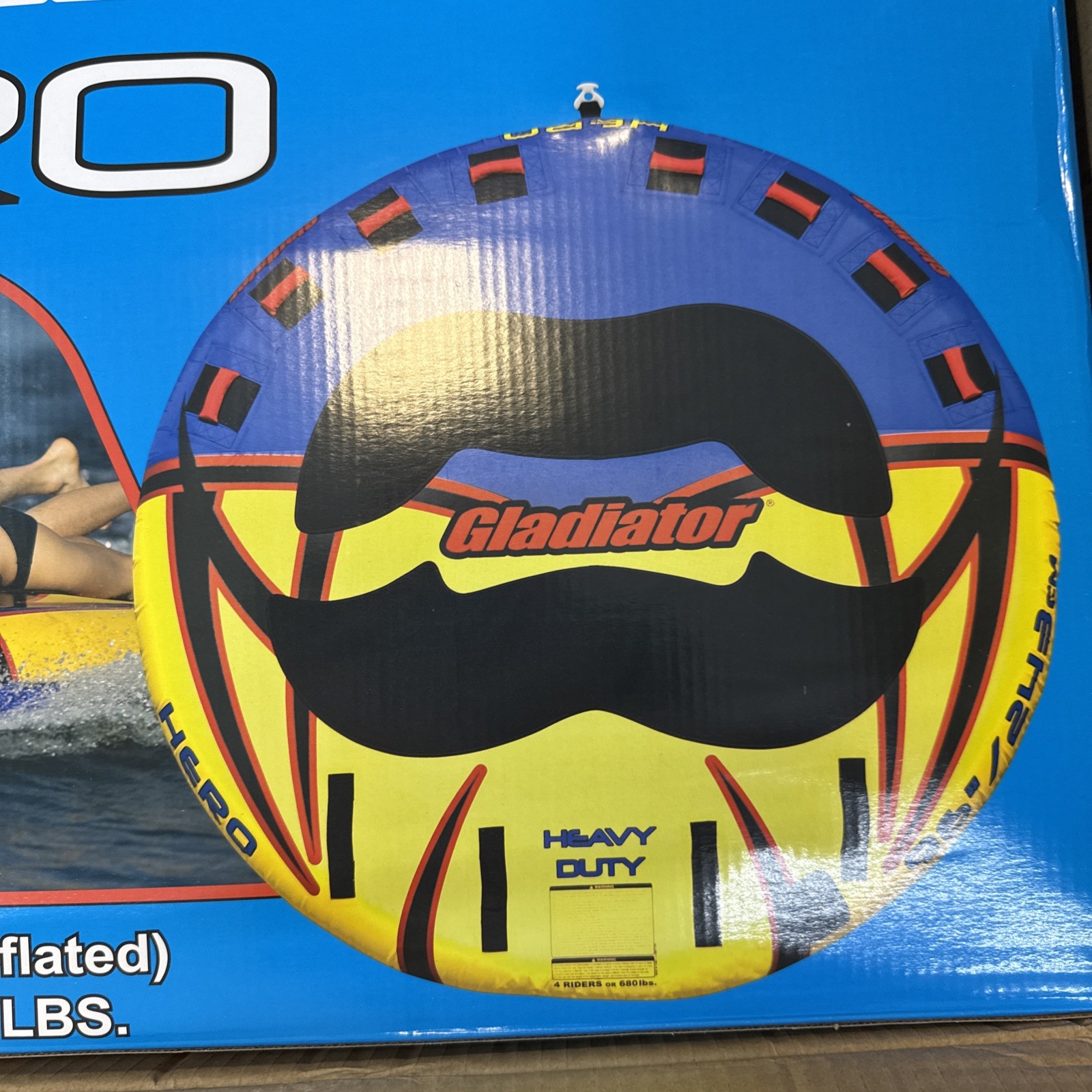 Gladiator Boat Inflatable Towable Tube 357464 | Hero 4-Person