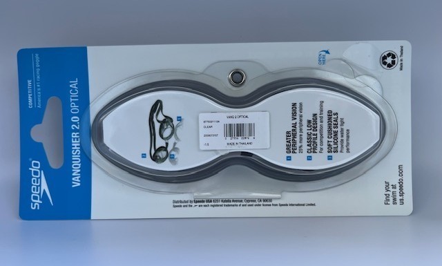 Speedo Vanquisher 2.0 -1.50 Goggle – Clear (Americas #1 Racing Goggle)