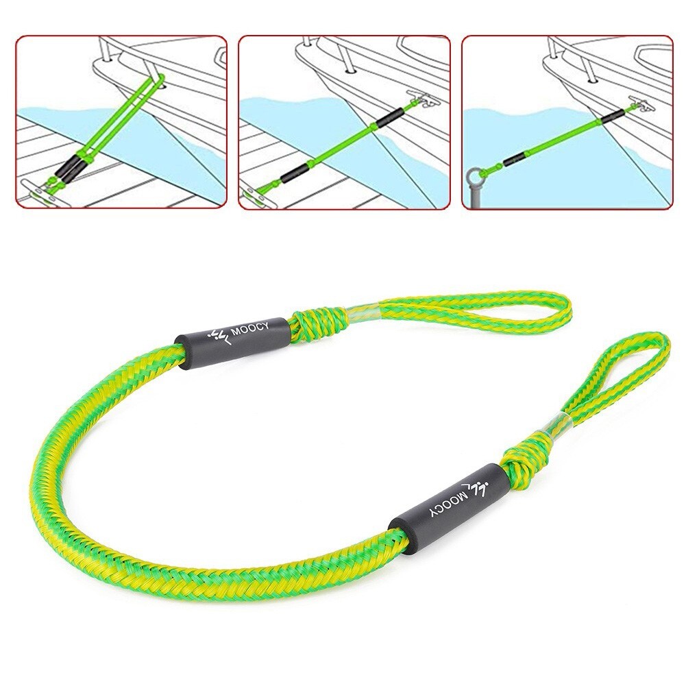 Mooring Rope Boats Kayak 1.2m Unstretched Length 1000KG /2200LBS Heavy Duty