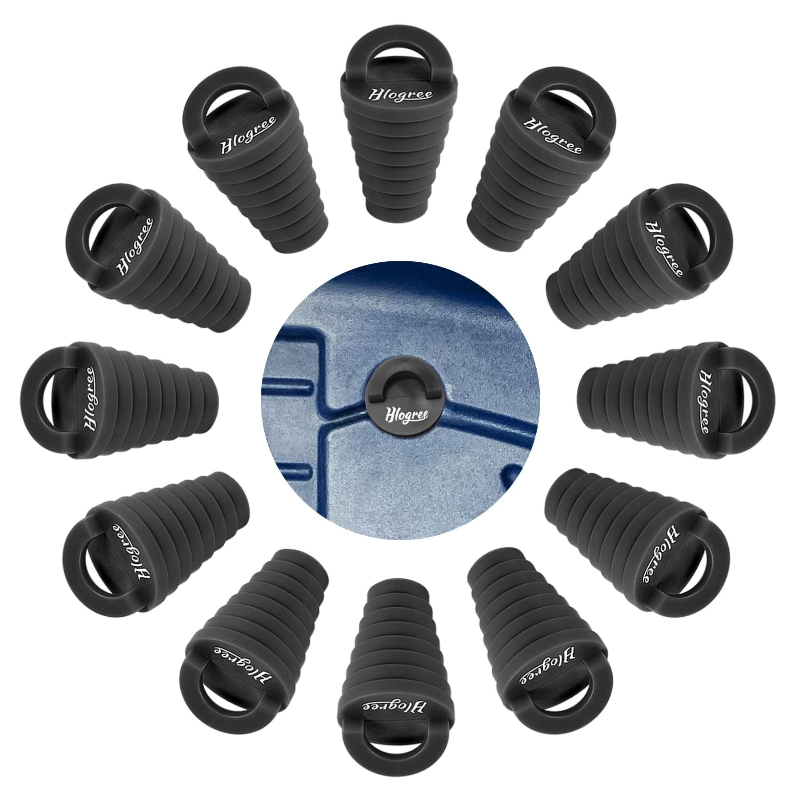 12 Pack Universal Kayak Scupper Plugs, Rubber Drain Plugs, Kayak Hole Stopper…