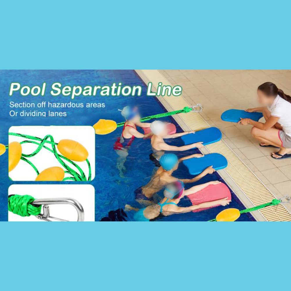 16ft 20ft Swimming Pool Lane Line Rope with 56 Buoys for Pool Safety Divider