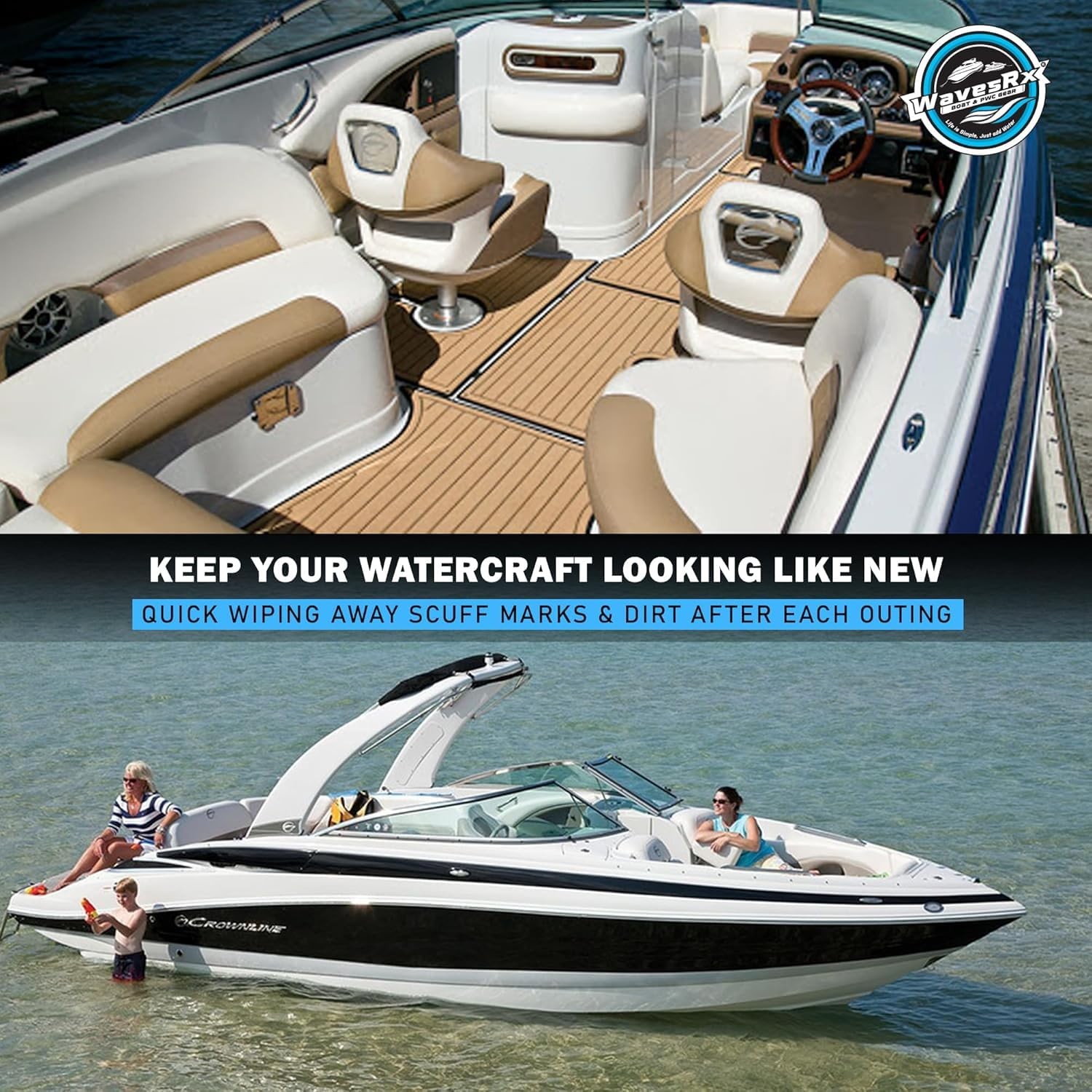 WAVESRX Marine Scuff and Dirt Eraser Sponges for Boats, Jet Ski & PWC
