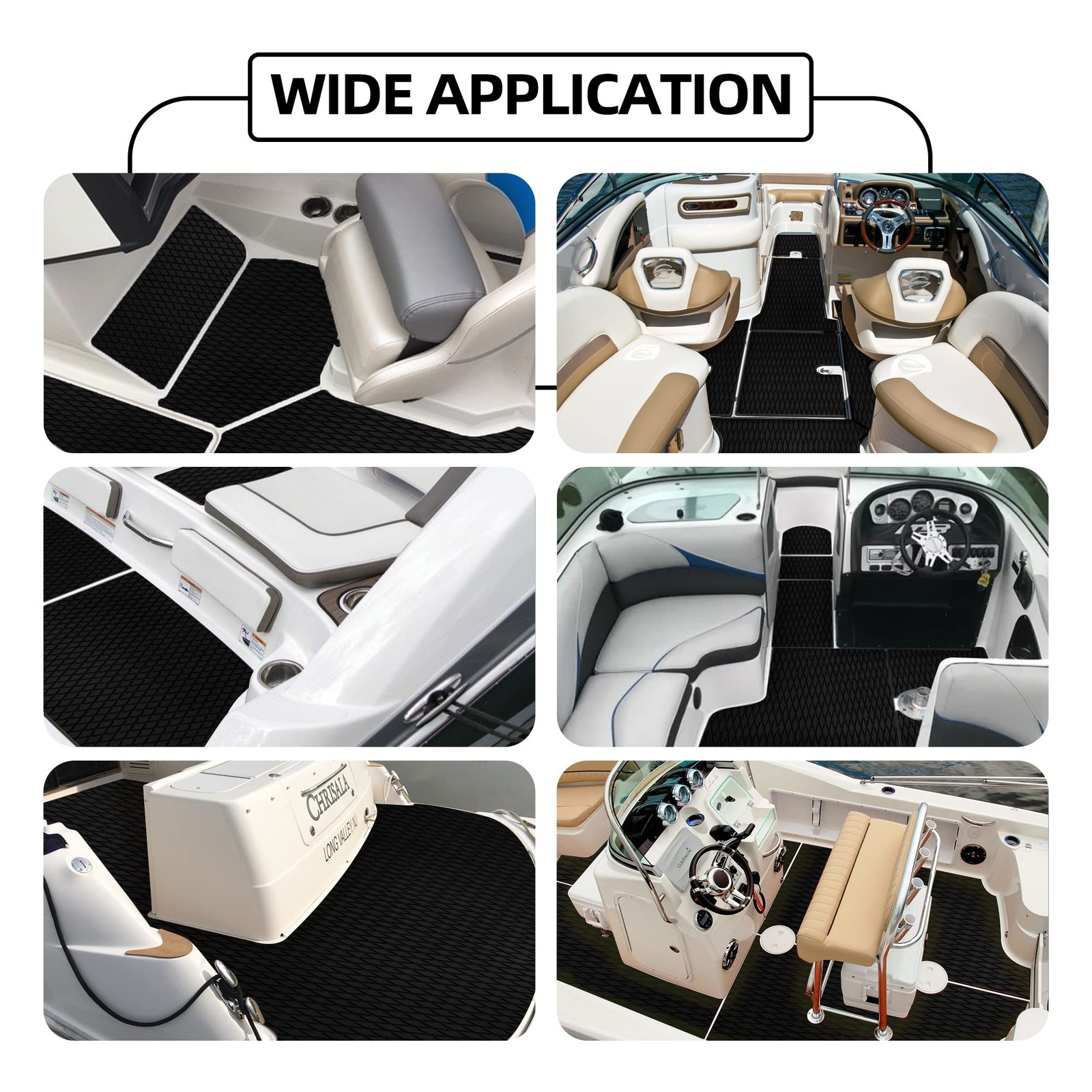 FOCEAN Boat Flooring – EVA Foam Sea Boat Decking Diamond Marine Deck Mats for…