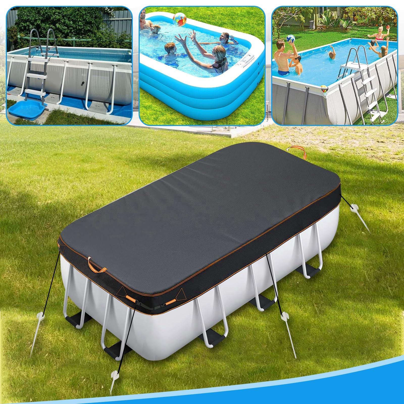 Neuradical 12×21 Ft Winter Oval Pool Covers for Above Ground Pools, Oval Pool…