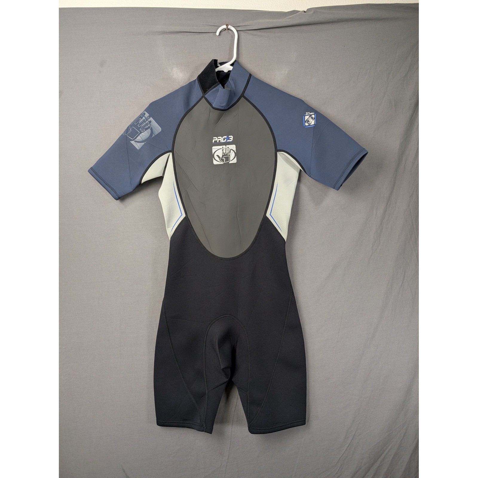 Body Glove Men’s Shorty Wetsuit Black Blue Gray Size Small