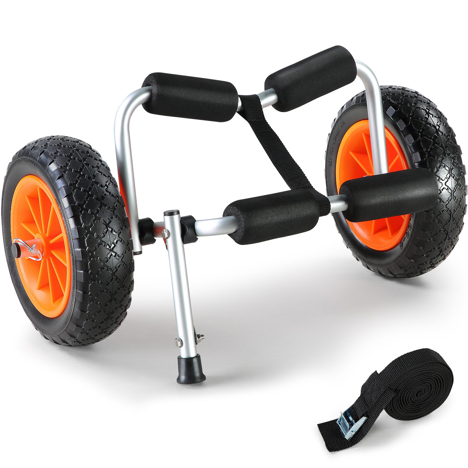 VEVOR Foldable Kayak Cart Canoe Boat Carrier 250lbs Load with 10” Solid Tires