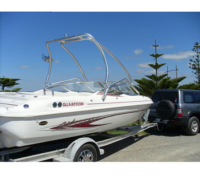 Origin Catapult Boat Wakeboard tower + Pro2 X Large Boat Tower Bimini Top