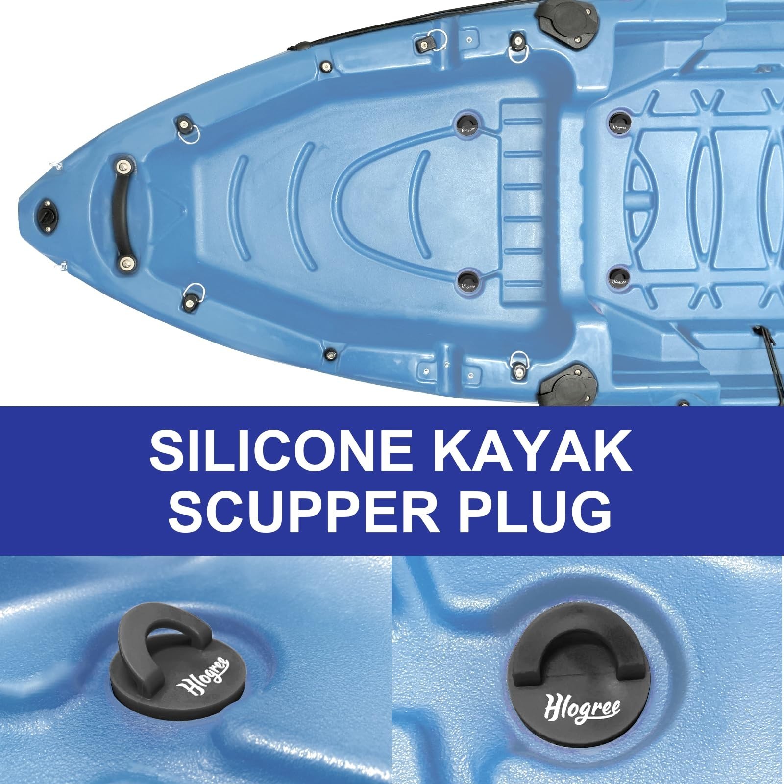 12 Pack Universal Kayak Scupper Plugs, Rubber Drain Plugs, Kayak Hole Stopper…