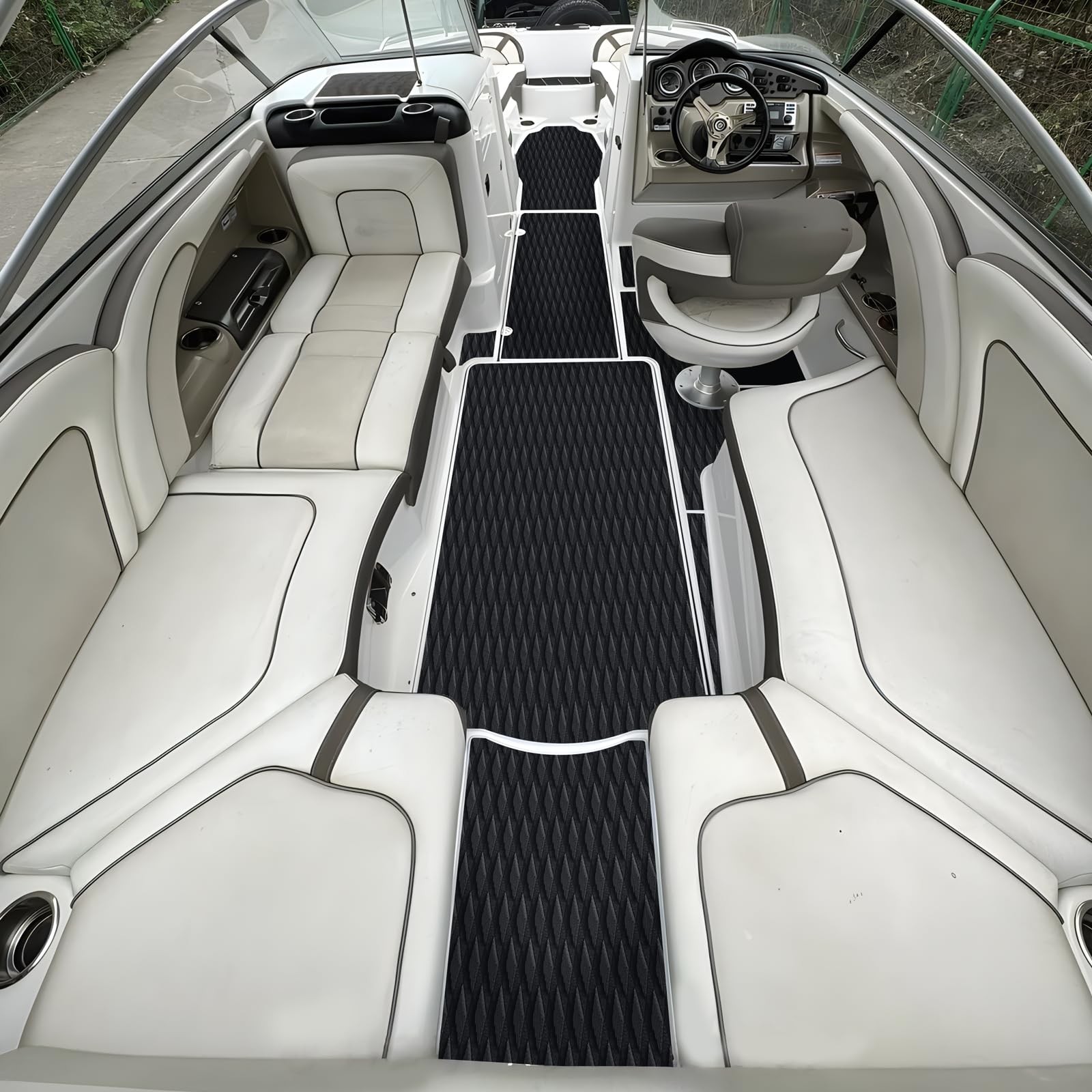 Kxkzren Eva Foam Boat Flooring Self-Adhesive Non-Slip Traction Mat For Bass