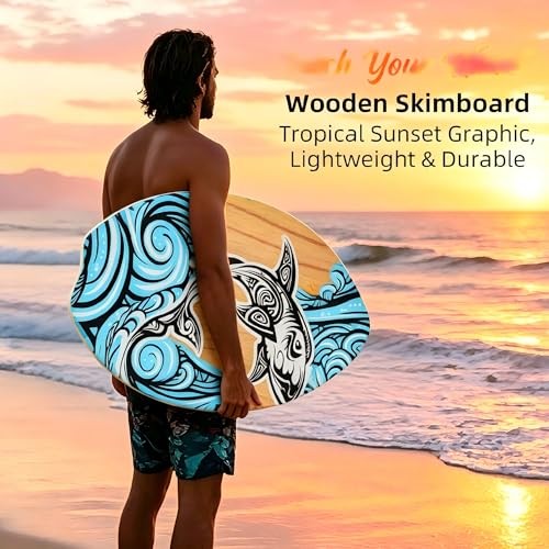 Skimboard 35 inch Skim Board for Kids Adults Red