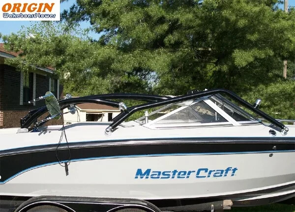Origin Mirror Polished Catapult Boat Wakeboard Tower + Pro Bimini Top 5 Yrs Wty
