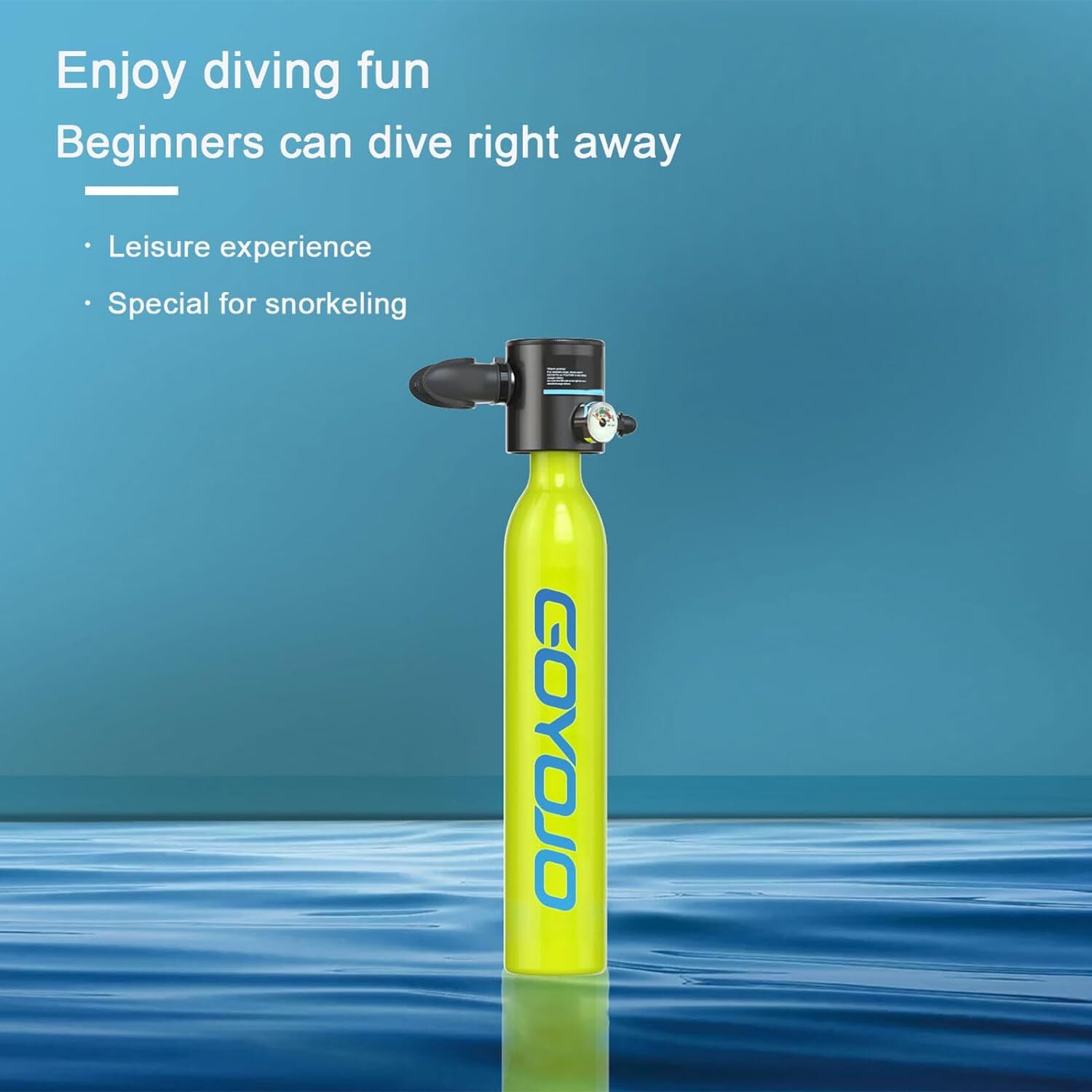 Mini 0.5L/1L/2L Scuba Diving Lung Tank Snorkel Set Mask Hand Pump Option Used