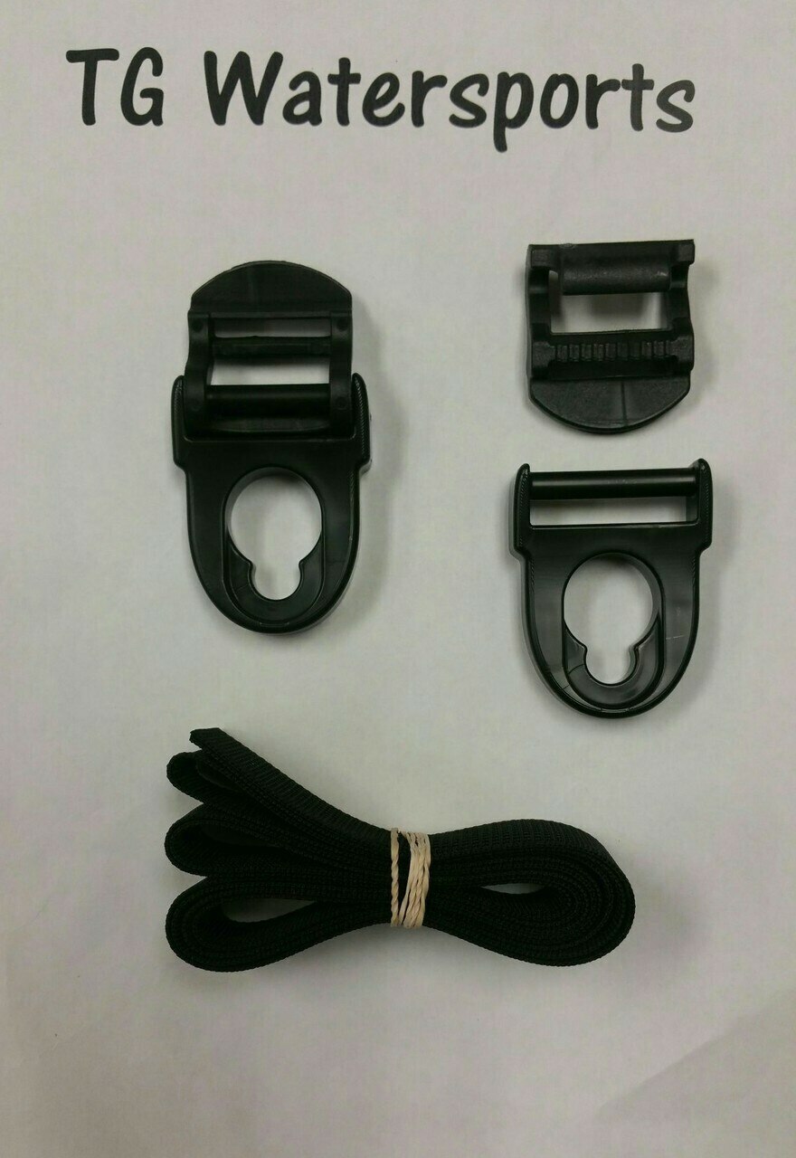 Lifetime / Emotion Kayak Seat Repair Kit, Seat Strap, Clips and Tri-Glide Hooks.