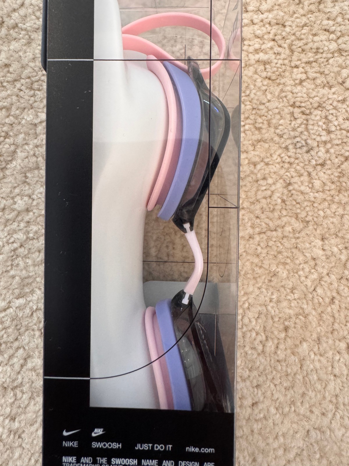 NIKE LEGACY COMFORT MIRRORED SWIM GOGGLE ADULT UNISEX PINK/PURPLE LOW LIGHT TINT