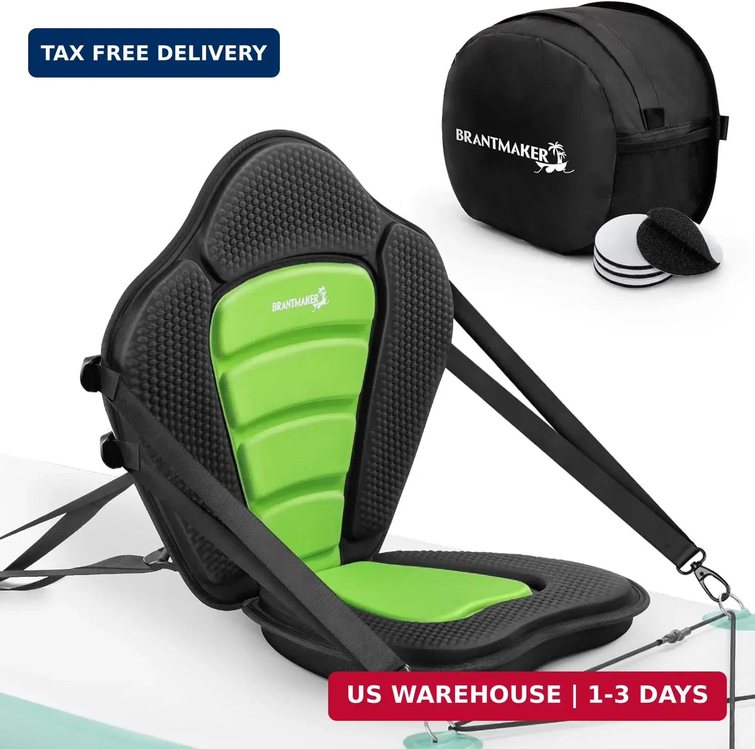 BRANTMAKER Kayak Seats with Back Support, Paddle Board Seat for Inflatable Board