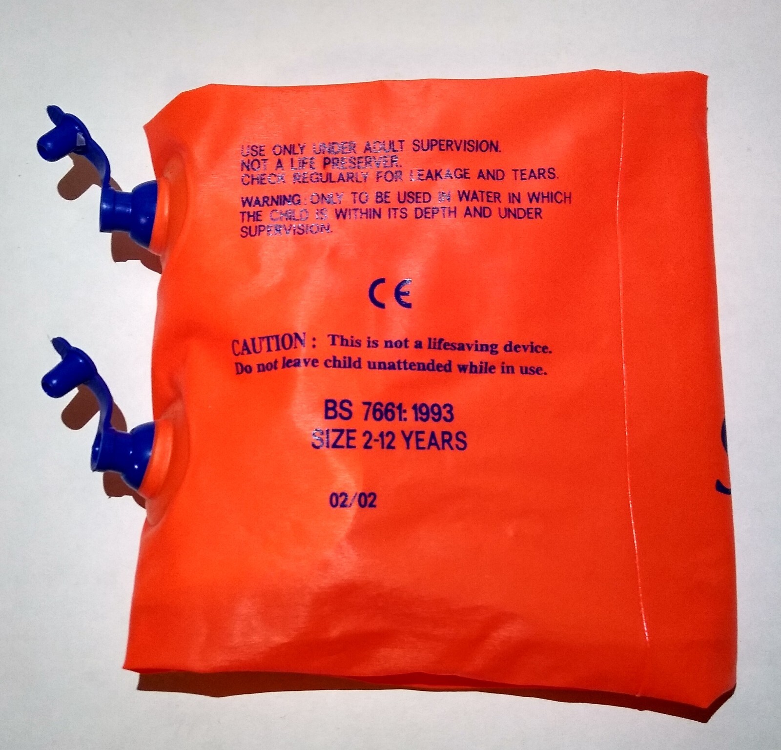 Speedo ORANGE Inflatable Arm Bands Kids Swim Floaties Wings Authentic age 2 – 12