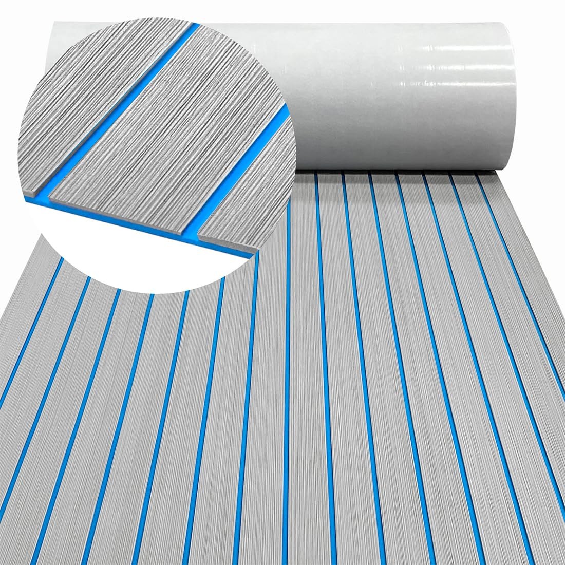 Hzchione Eva Foam Boat Decking Flooring Faux Teak Floor Mat Self-Adhesive