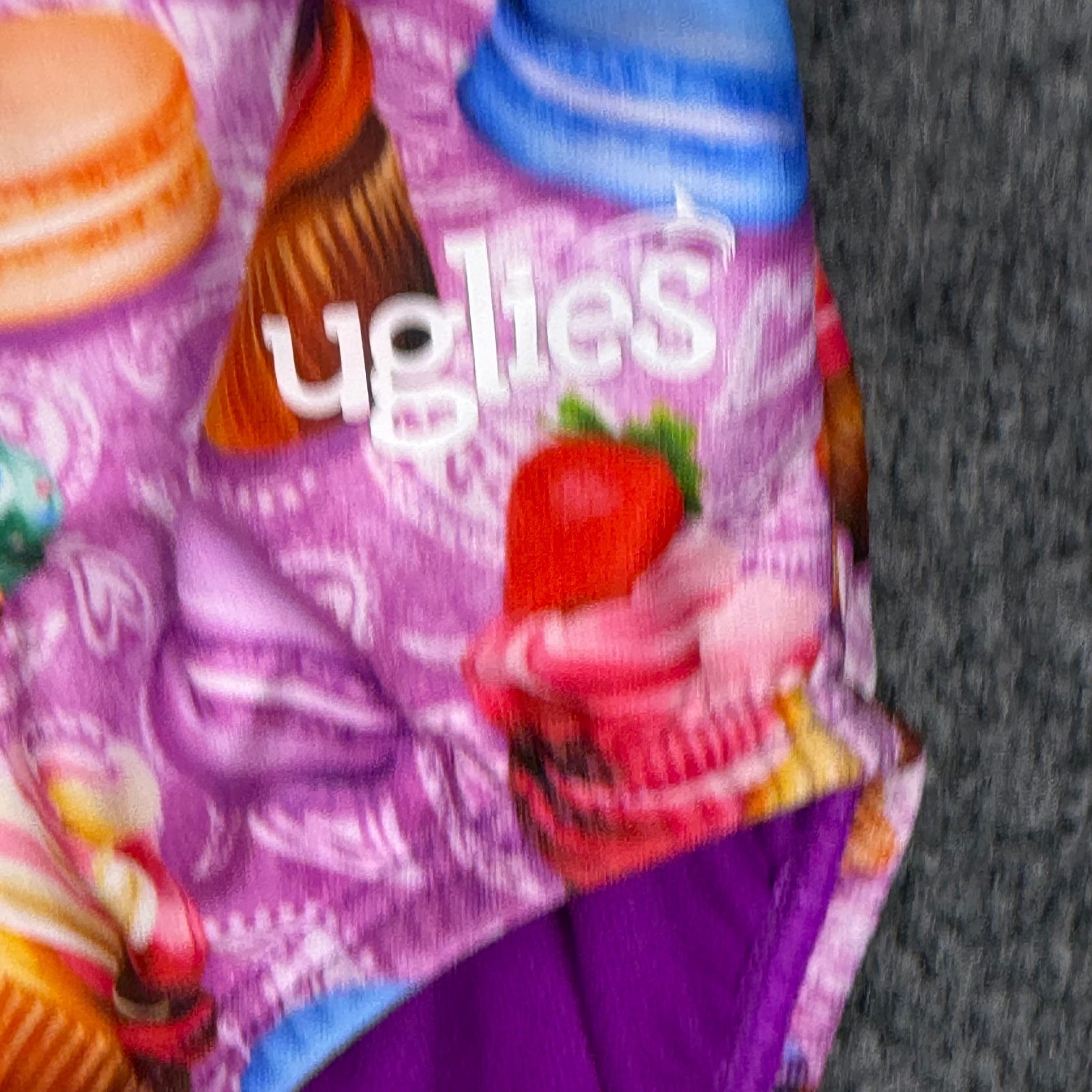 Dolfin Uglies Womens Cupcake Macaron Print One Piece Swimsuit Purple 36 DS0510