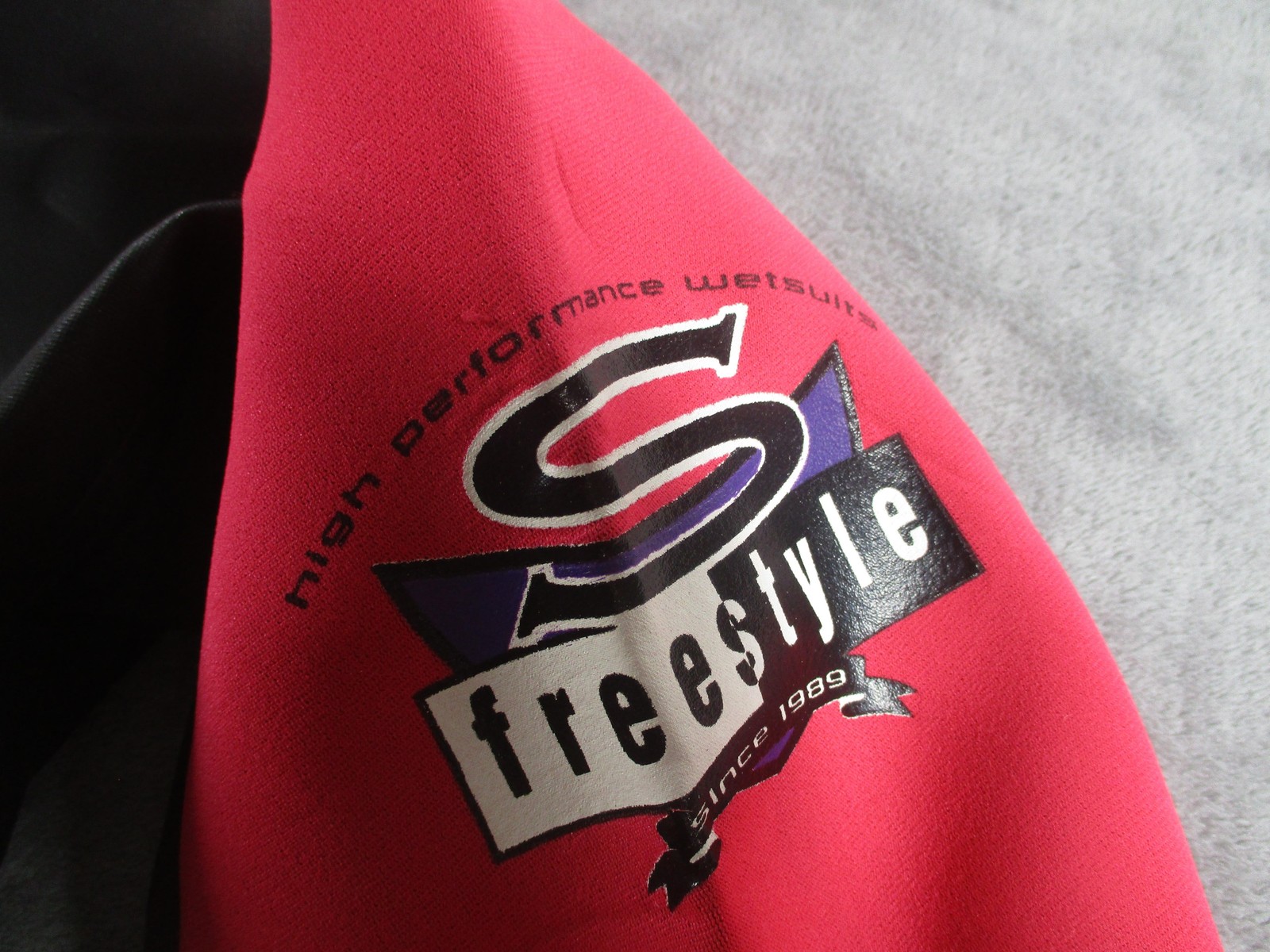 Vintage Slippery When Wet Wetsuit Top XL Womens Black Purple Pink Zip Jacket