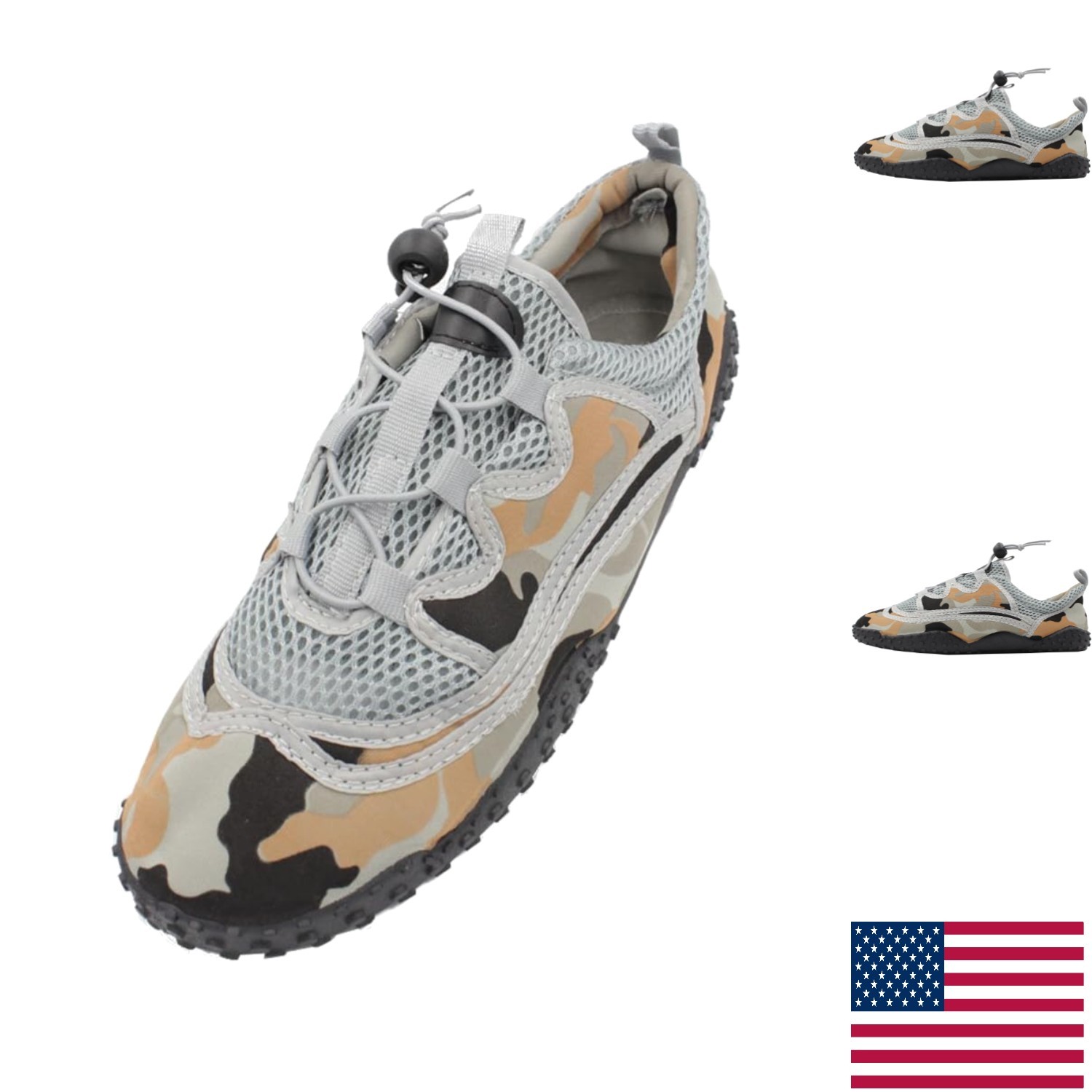 Men’s Waterproof Aqua Socks – Versatile Camo Water Shoes for Sports & Leisure