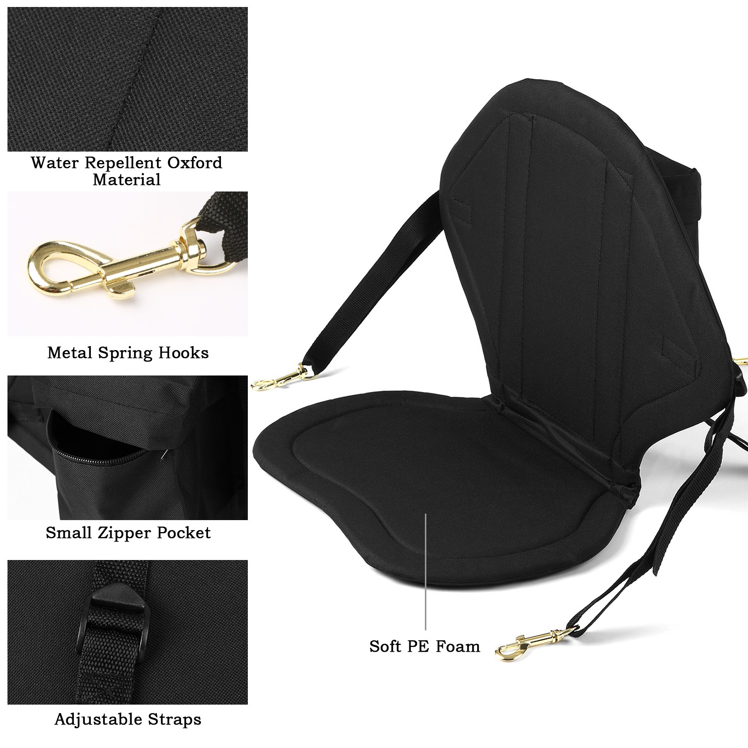 Water Repellent Children Kayak Seat With Back Support Kids High Back Canoe QZCX
