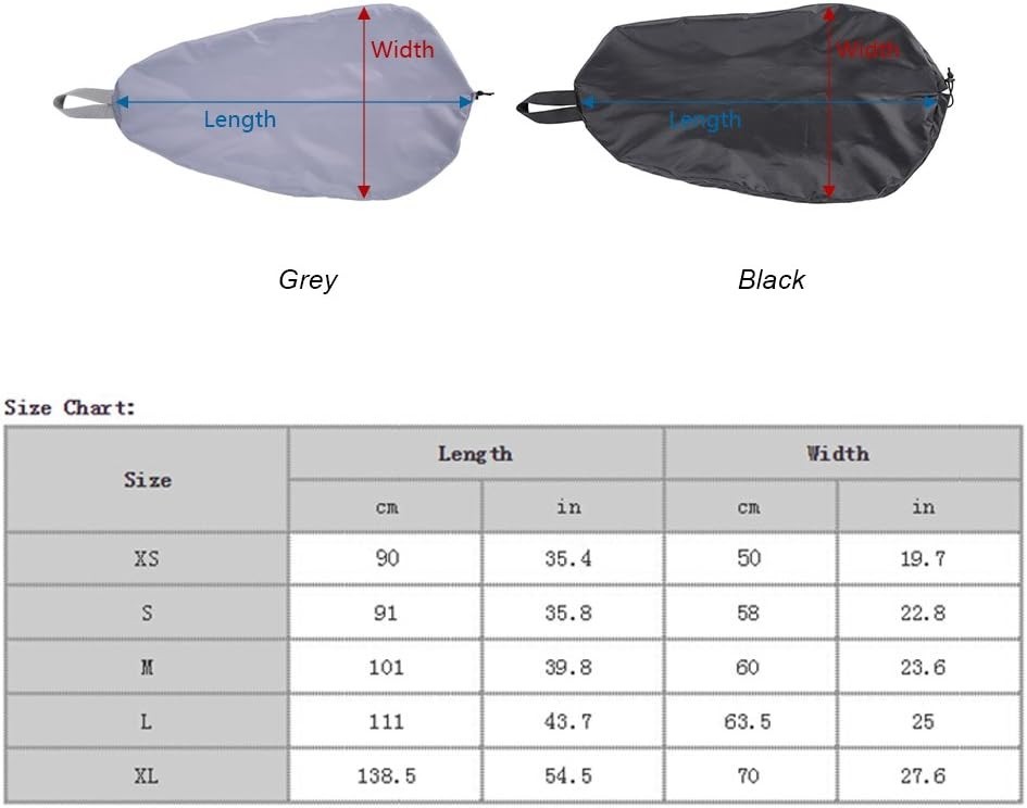 Universal Kayak Cockpit Cover, Water-Repellent UV50+ Protection, Adjustable Size