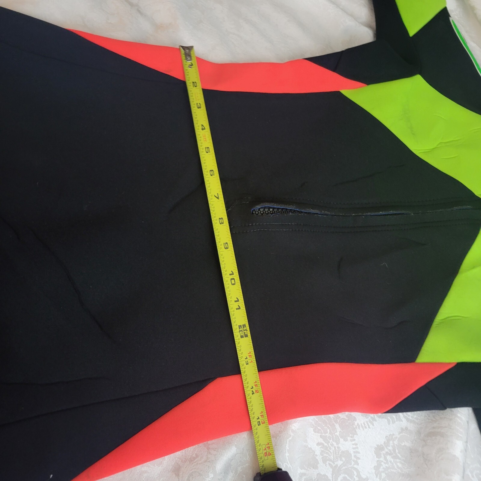 Vintage 90s Piping Hot Neon 1-PIECE WETSUIT Surf Beach S/M **See Measurements**