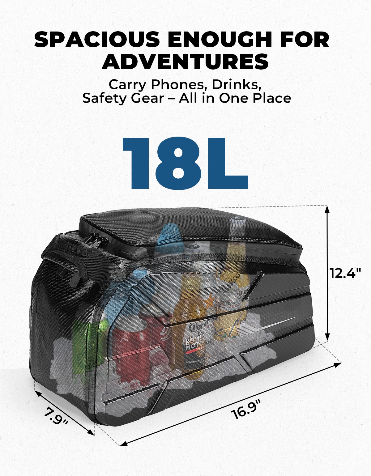 KEMIMOTO 2pcs Jet Ski Saddle Bag Side Bag Heavy Duty Waterproof Cooler Bag