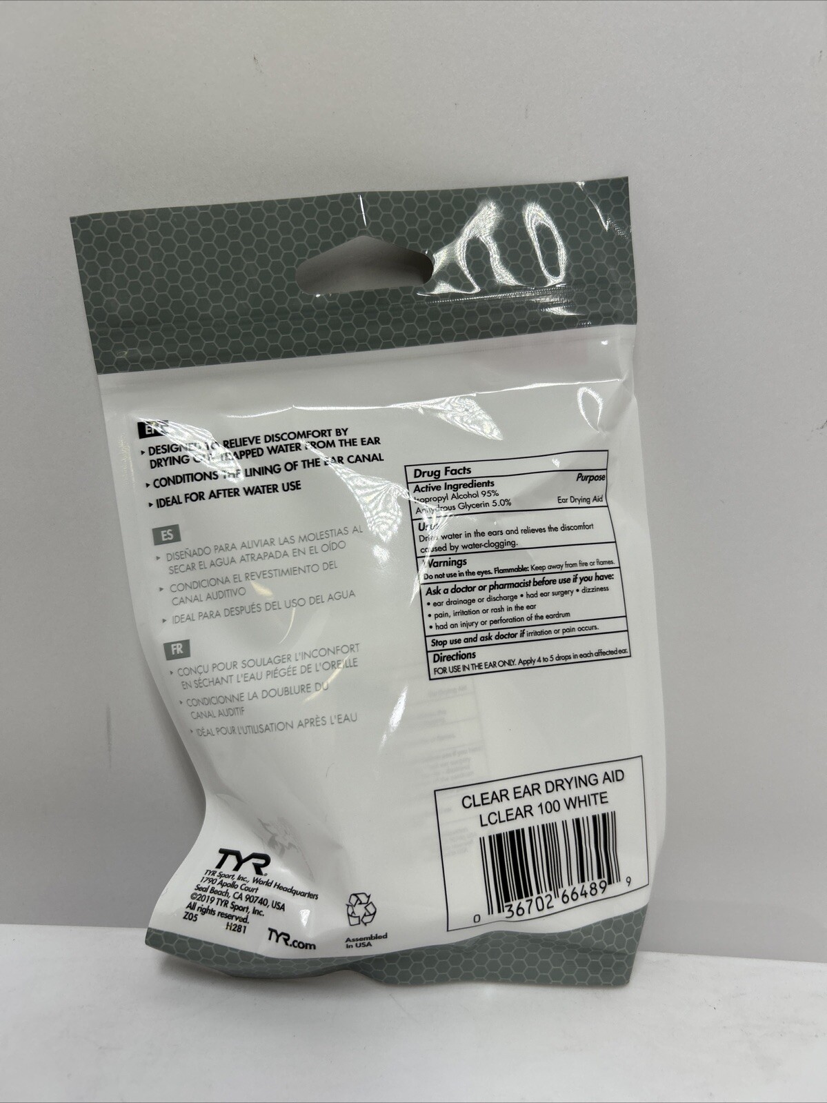 TYR Clear Ear Drying Aid (1 fl oz Bottle) – New in Packaging