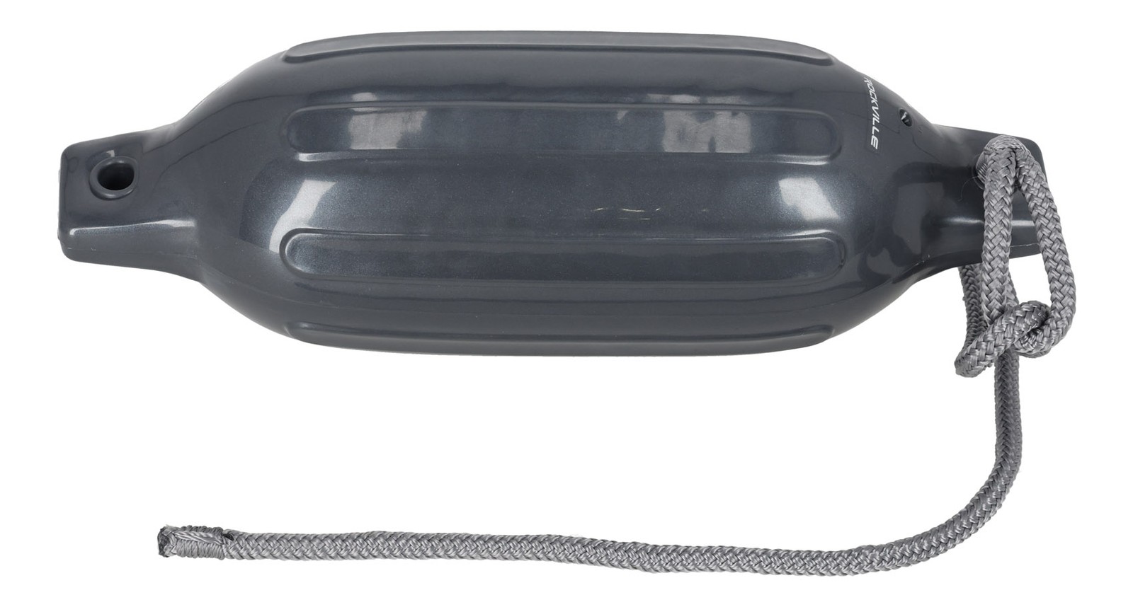 Rockville FEN245-GREY Boat Fender Package 2 Bumpers 4.5″x16″, 2 Lines + Pump
