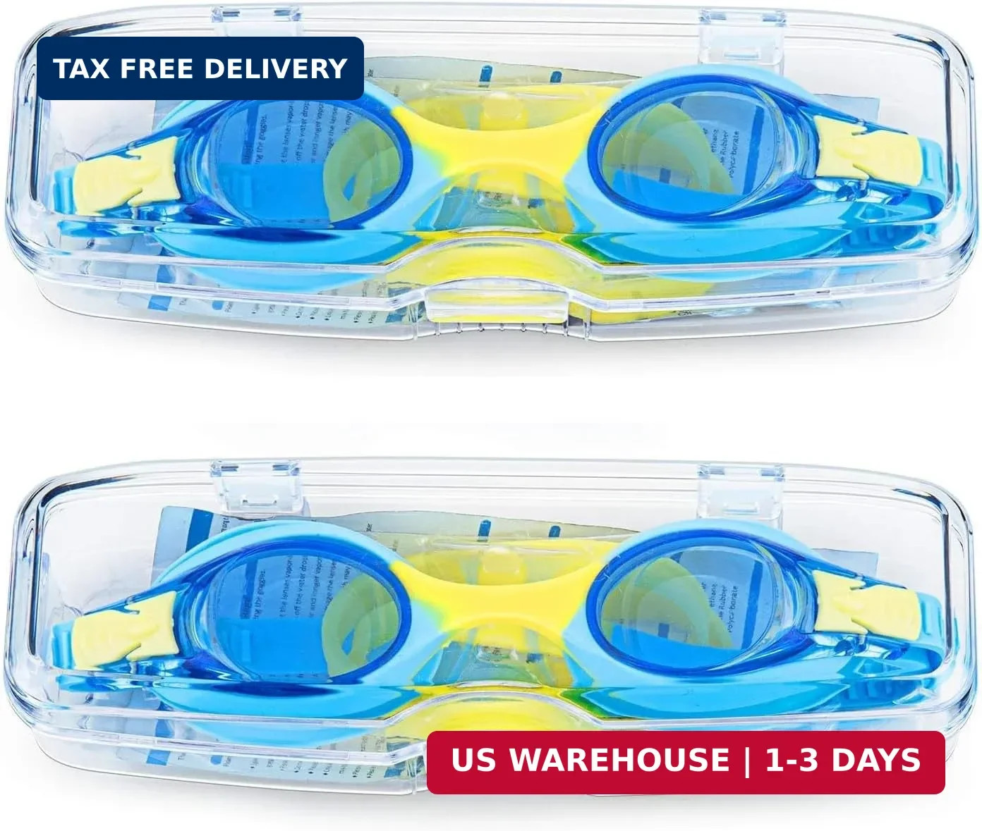 Generic Portzon Unisex-Child Swim Goggles, Anti Fog No Leaking Clear Vision Wate